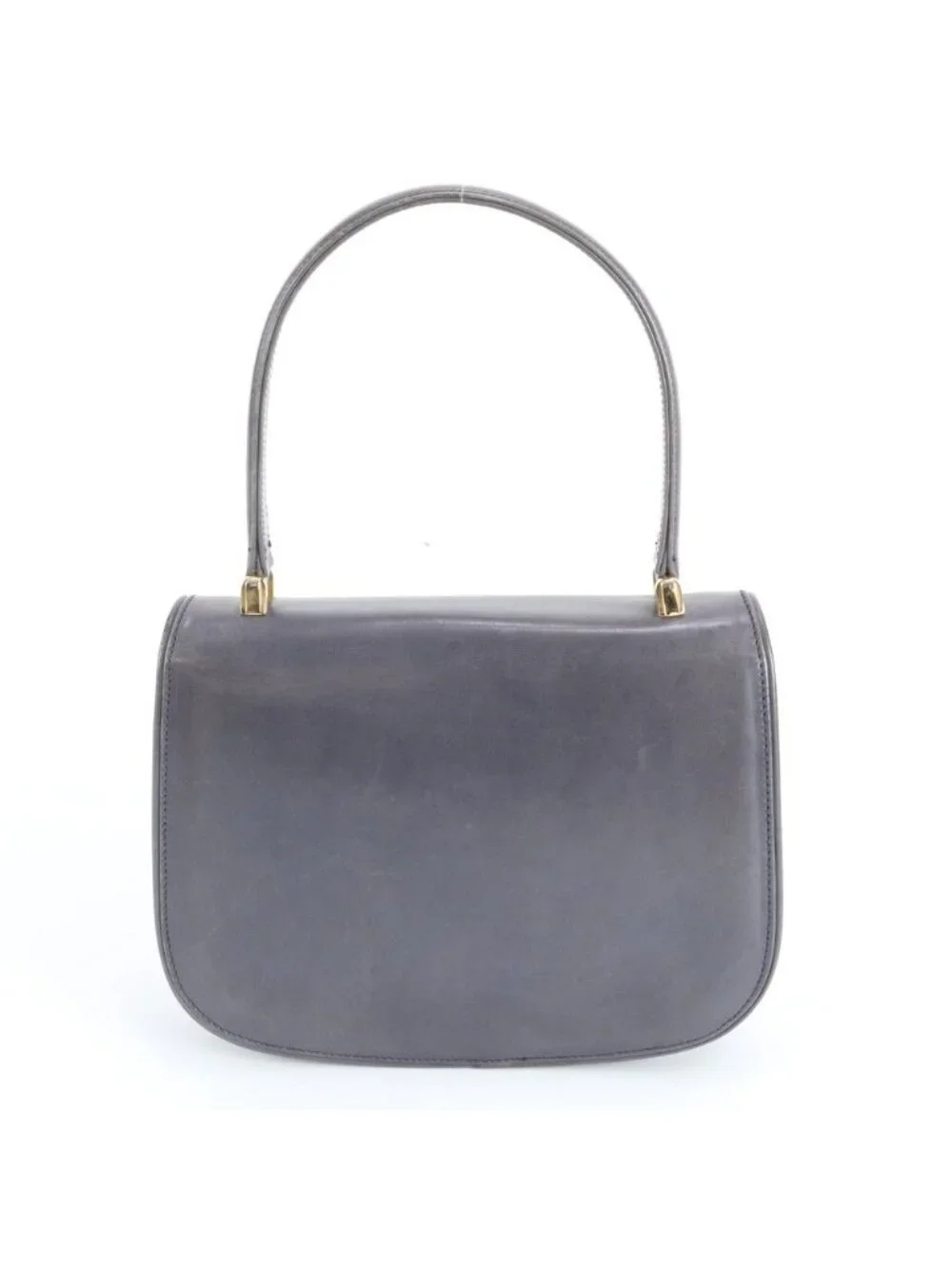 Gucci Vintage Leather Handbag Tote Navy Ebm - Picture 3 of 11